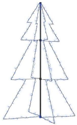 vidaXL Weihnachtsbaum Pyramide Christbaum Leuchtbaum Lichterbaum Weihnachtsdeko Weihnachtsbeleuchtung 200 LEDs Innen Außen 98x150cm