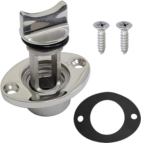 Young Wolf Bilgen-Ablaufstopfen, Klassisch, 316 Edelstahl, passend für 2,5 cm, 25 mm Loch, oval, Garboard, Marine, Silber