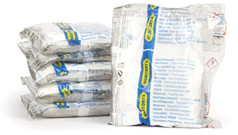HUMYDRY – 6er-Pack Luftentfeuchter Tabletten 450g – Absorbiert Feuchtigkeit, beugt Gerüchen und Flecken vor – Kompatibel mit Humydry Magnum 1kg und Smart Luftentfeuchtern – Duftneutral – 15 m²