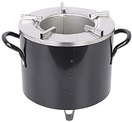 COYOUCO Poêle en Bois poêle Portable, poêle de Camping au Charbon de Bois avec poignée pour extérieur, Cuisine, Barbecue, Camping-Car, Survie, Noir