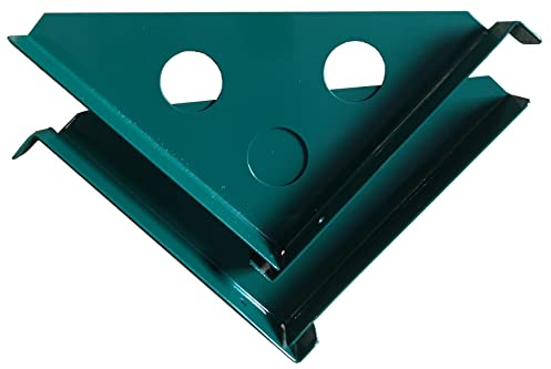 F-H-S International Balkonkasten Halter für Stabgitterzäune, Farbe grün, pulverbeschichtet, Halter für Regalbretter bis 20 cm Tiefe, max. belastbar bis 30Kg, 35705