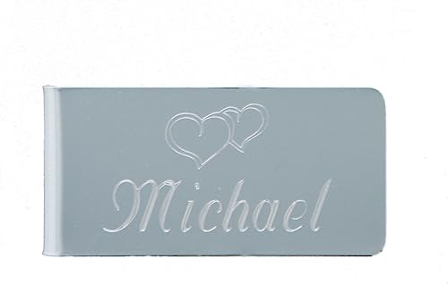 Geldklammer aus versilberten Metall mit Ihrer persönlichen Gravur 30 x 60 mm individuelles Geschenk