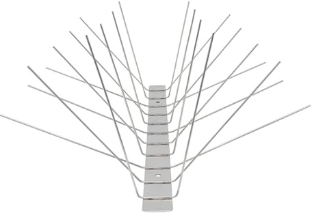 Mosali Taubenabwehr Edelstahl 6-reihig, 2 m (8 × 25 cm) | Taubenspikes, Vogelabwehr für Balkon Dach Fensterbank, Wetterfest & rostfrei, Taubenschutz für Außenbereich
