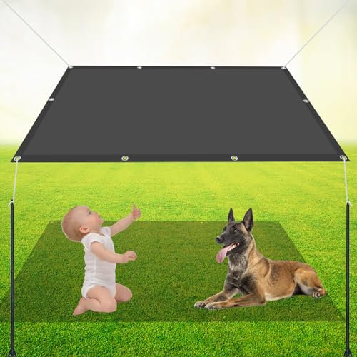 Sonnensegel Sonnenschutz Garten 1.8 x 2.9 m Sonnenschutz Sunsegel mit Seilen und Befestigungs Kit für Außenbereiche wie Garten und Balkone, Anthrazit
