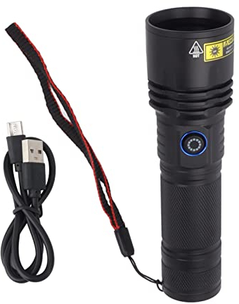Riuulity Sv50 20W 365Nm Linterna Detector de Manchas Secas de Orina Curado de Resina Mancha de Orina de Escorpión para Mascotas Luz Negra Luz ámbar Uv con Iluminación LED