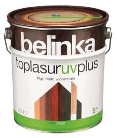 Belinka Toplasur UV Plus Lasure pour bois d'extérieur, 2,5 l, protection UV, résistante aux intempéries, pour bois en extérieur, couleur : gris platine