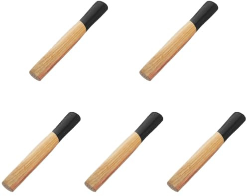 ULTECHNOVO Hammer Handle Replacement 5 Pack Wooden Hammer Handle for Oval Eye Hammers Smooth for Easy Grip DIY Tool Accessory for Home Repairs and Workshop Tasks