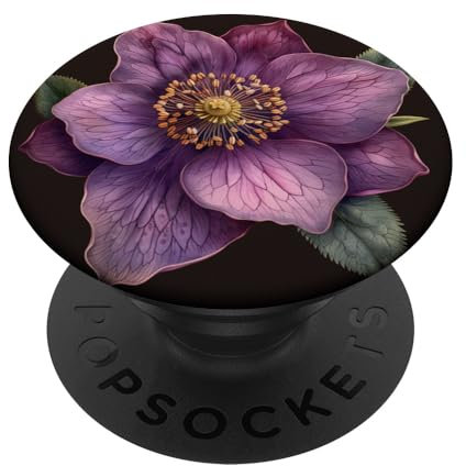Motif floral hellébore PopSockets PopGrip Interchangeable