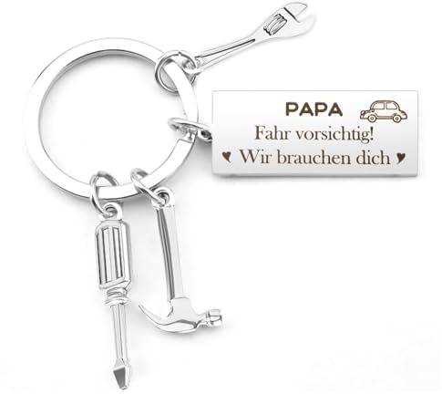 Yritioa Papa Geschenk,Geschenk Papa Weihnachten,Geschenke Für Papa,Papa Geschenk Geburtstag,Geschenk Vatertag,Vatertagsgeschenk Für Papa Von Baby,Schlüsselanhänger Papa