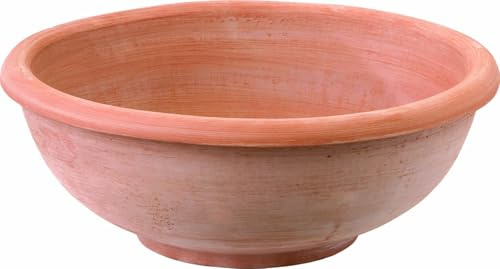 Genérico Macetas/Jardineras de Terracota Italiana Ciotola con Bordo (Ancho:60cm Alto:22cm (16.10kg))