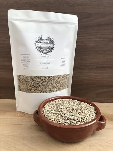 Semi di Girasole Decorticati Naturali 1 Kg, Semi Oleosi Crudi, Non Tostati e Non Salati, Senza Additivi e Conservanti - Senza Glutine - Ideali come Snack o per Insalate - in Kraft Richiudibile