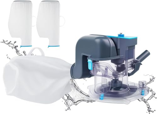 PoolCent Aspirateur Piscine sans Fil, 6800 L/h, Fond & Surface | Rechargeable avec 2 sacs filtrants; nettoie le fond, la surface, les feuilles et débris des piscines hors sol et enterrées.