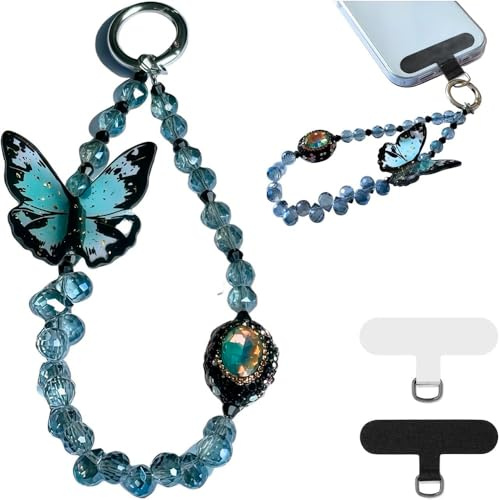 XFSRG Handyanhänger Schmetterlinge Handykette Kurz Handy Anhänger Handyschmuck Handy Universal Dekoration Zubehör