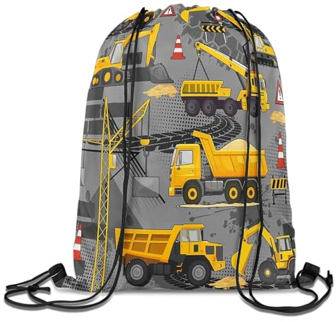 Bagger Turnbeutel Kinder Polyesterbeutel, Wasserdicht Sporttasche, Leichtes Sportbeutel Mädchen & Jungen, Vielfältiger Rucksack für Erwachsene Kinder Schule Freizeit Reise Sport