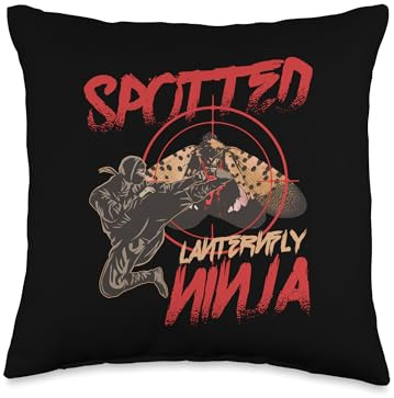 Spotted Lanternfly Insect Ninja Pest Control Exterminator Throw Pillow
