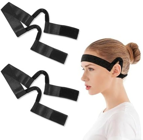 Xanthelle Fascia per Parrucche, 2 Pezzi Fascia per Parrucca Morbida in Velluto con Aperture per Orecchie, Accessorio Comodo per Donne e Cuffia per Parrucca
