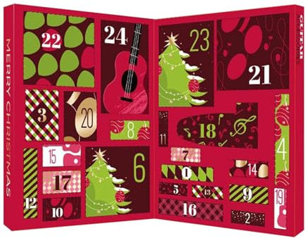 Guitez Adventskalender – 24 Tage Gitarrenzubehör, Saiten für Musiker | Kreatives Musikset, Instrumental Melodie, Spiel- und Trainingszubehör für Bassgitarre