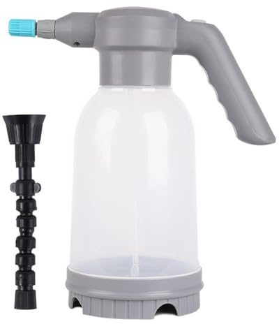 Wlinfetity Annaffiatoio Elettrico con Spray Regolabile per Piante da Giardino e Pulizia Casa, Ricaricabile USB, 3-5 Ore di Autonomia, Blu, Giallo o Bianco Bianco