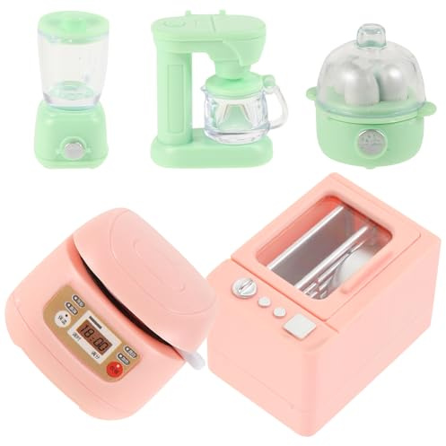 Alasum Set di Elettrodomestici da Cucina in Miniatura per Casa delle Bambole, Utensili da Cucina Giocattolo, Forno e Macchina per Caffè in Miniatura per Gioco Educativo