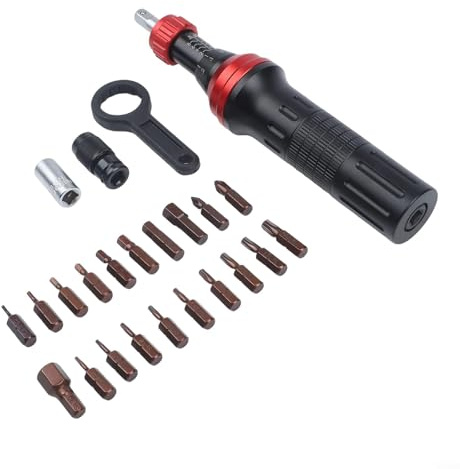 Jeu de tournevis dynamométriques 10-80 In-Lb avec porte-embout /4, clé réglable pour embouts hexagonaux plats pour embouts Torx, outil en acier au chrome vanadium pour l'assemblage automatique de