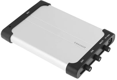 FTVOGUE Osciloscopio USB Osciloscopio para PC Almacenamiento Digital de Doble Canal de 25 MHz con Aislamiento USB Registro 5K Vista FFT X Y para Estudiantes de Laboratorio de Reparación de Pruebas