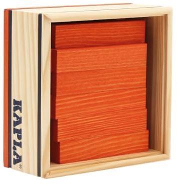 KAPLA – Set mit 40 Bauklötzen Orange – Holzspielzeug, Baukasten, ab 2 Jahren