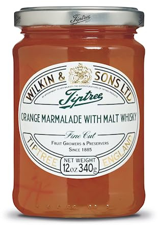 Tiptree Orange & Malt Whisky Marmalade, 12 Ounce Jar