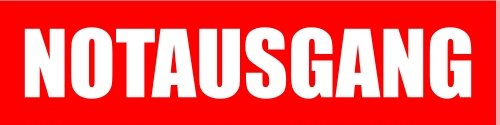 KIWISTAR - Werbeplane - Notausgang - 300cmx100cm - Plane Banner Gerüstplane
