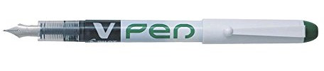 Pilot V-Pen Disposable Fountain Pens, Set of 6Green