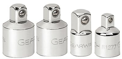 GearWrench 81217 1/4 Drive Adapter Set, 4 Piece, 3/8 & 1/2