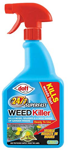 Doff 24/7 Fast Acting Weedkiller – 1L Ready to Use Spray for Garden Protection – Spot Weed Killer Treatment from Gardens to Pathways – Effective Quick Action Surface-Level Weed Control