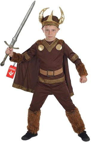 Fun Shack Déguisement Viking Enfant, Costume Guerrier, Casque Inclus, Idéal Carnaval et Fêtes, M