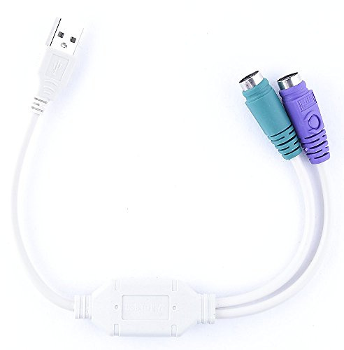 REY Kabel Adapter USB 2.0 auf doppel PS/2 für Tastatur und Maus