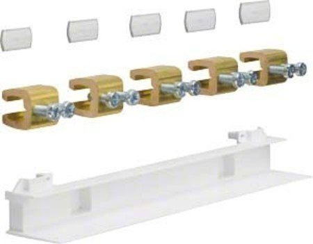 Hager ZM15F ZM15 F Klemmleiste – Electrical Terminal Block 12 mm 5P Kupfer, Weiß, 5 mm