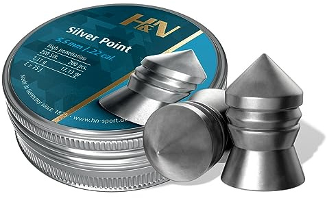 H&N Sport H&N Silver Point Pointed Airgun Pellets .22 Caliber / 17.13 Grains (200 Count)