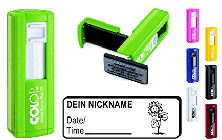 Geocachingstempel « SONNENBLUME » mit persönlichem Cachernamen/Nicknamen - Geocaching Stempel Pocketstempel Logbuch