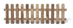 Günstige Zaunschnäppchen 5 x Gartenzäune + Lattenzäune Zaunfelder im Maß 180 x 60 cm (Breite x Höhe) aus Kiefer/Fichte, druckimprägniert Günstig & Gut Aktions Set