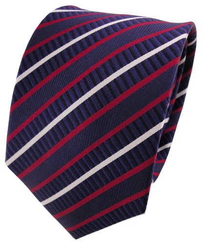 TigerTie Designer Seidenkrawatte in gestreift