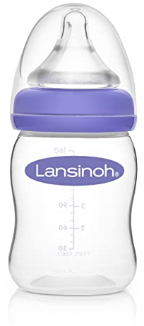 Lansinoh Wide-Necked Baby Bottle with NaturalWave Teat