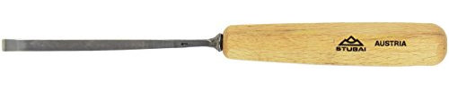 Stubai 550106 Couteau à sculpteur avec manche en bois, Gris/Beige, 6 mm