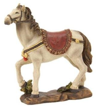 Unbekannt Krippenfiguren Pferd Höhe 12 cm geeignet für 9-11cm Figuren