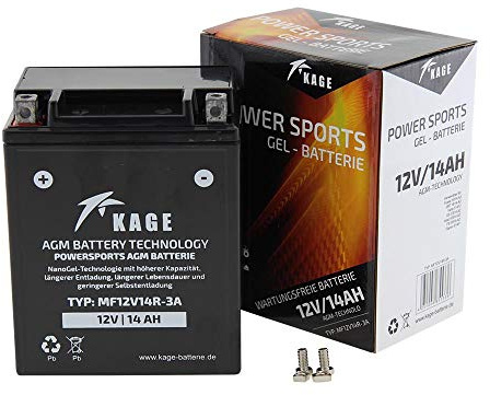 KAGE GEL Batterie YB14-A2 | Passend für Honda CB 750 Seven Fifty CBX CX 650 VF 750 XL 600