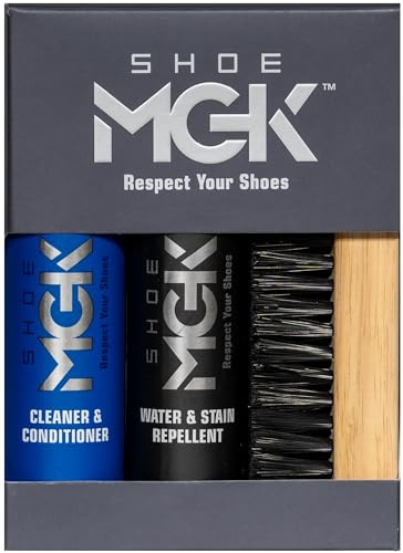 Shoe MGK Clean & Protect Kit - Shoe Protection featuring Water and Stain Repellent with Cleaner and Conditioner
