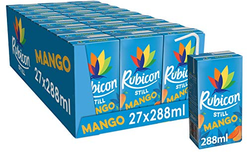 Rubicon Still Mango Juice - Made with Real Handpicked Fruit Mango - Bold and Intense Tropical Juice Drink - Multipack Fruit Juice Cartons - 27 x 288ml