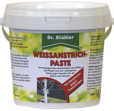 Dr. Stähler 001397 weißanstrich-Paste 1,5 kg gegen Frostschäden an Obstbäumen