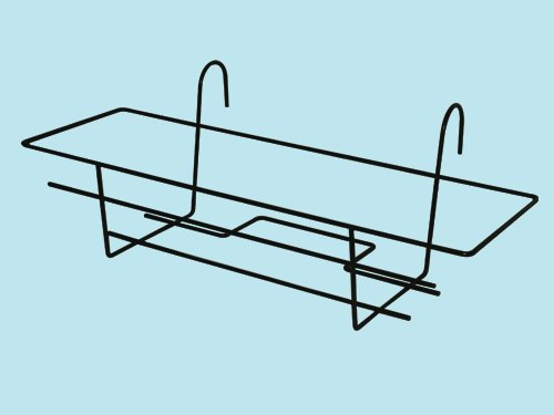 balconiera Jardinière fixe azalée métal noir mesure 60cm. Conf. 6pièces.