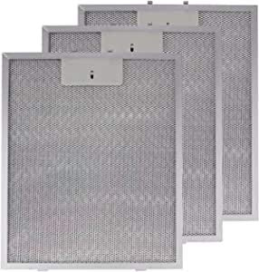 SPARES2GO Metal Mesh Cooker Hood Filter/Extractor Fan Vent (Pack of 3 Filters, Silver, 320 x 260 mm)