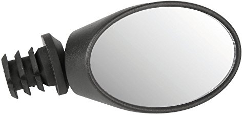 M-Wave Spy Oval Verstellbarer Fahrradspiegel, Rückspiegel für Trekking, Rennrad, Cityrad, E-Bike, blendfreies Glas, schwarz