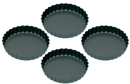 Kitchen Craft KCMINIFLANPK4 - Molde con Formas, Color Negro