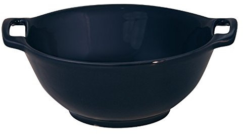 Appolia 2235185 Harmonie - Ensaladera individual (cerámica, 0,6 L, 18,5 x 15,5 x 7,7 cm), cerámica (natural), pizarra, 1
